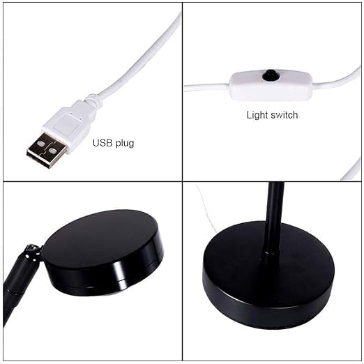180° Rotatable USB Rechargeable Sunset Light Projector | Relaxing LED Night Light for Kids & Adults