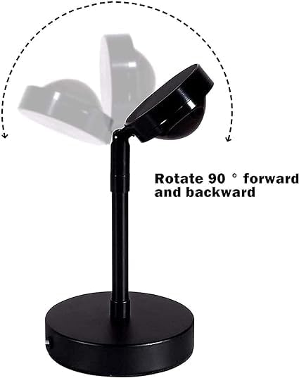 180° Rotatable USB Rechargeable Sunset Light Projector | Relaxing LED Night Light for Kids & Adults