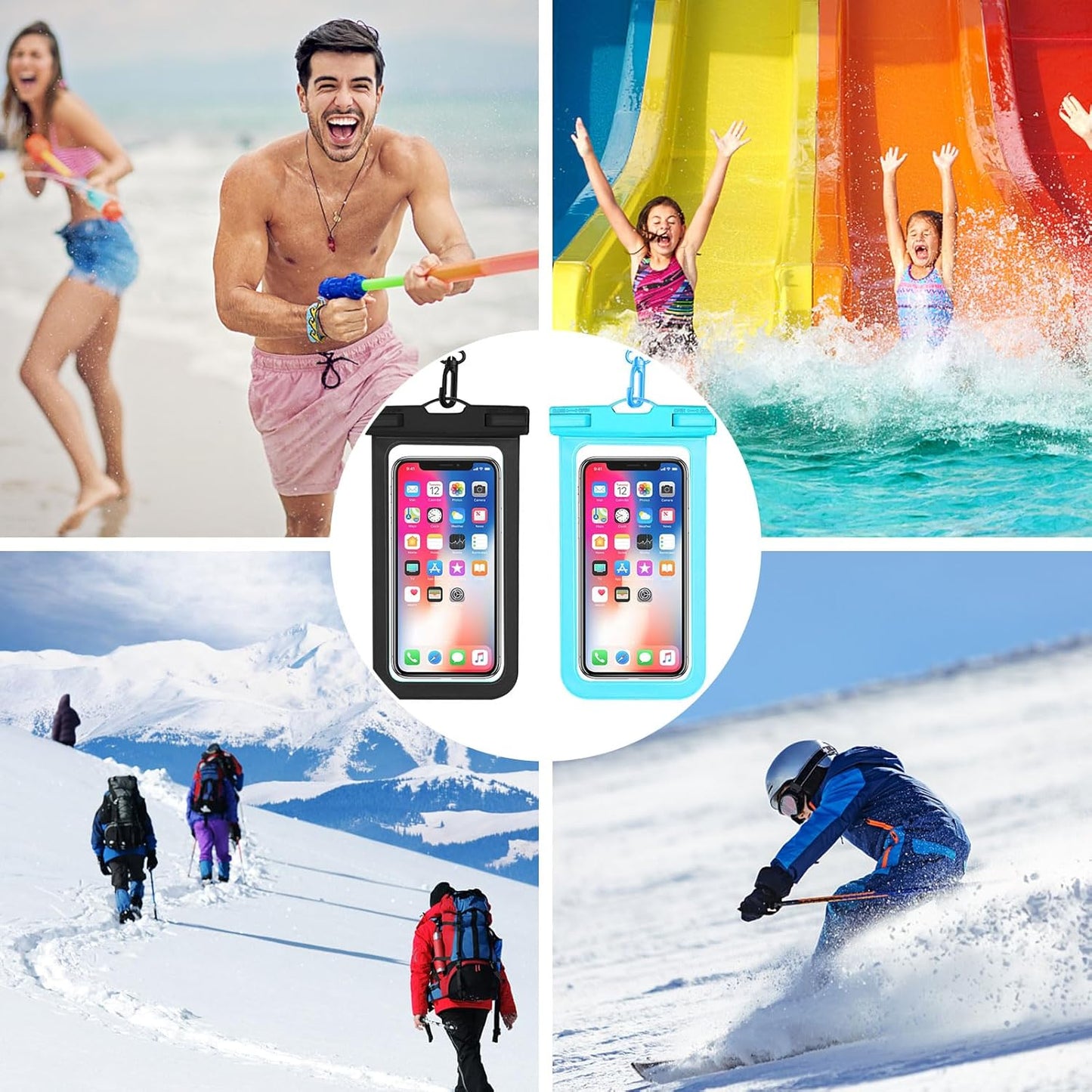 Waterproof Phone Pouch | IPX8 Waterproof Cell Phone Case | Universal Dry Bag for All Mobile Phones | Essential for Beach, Water Sports, & Outdoor Activities