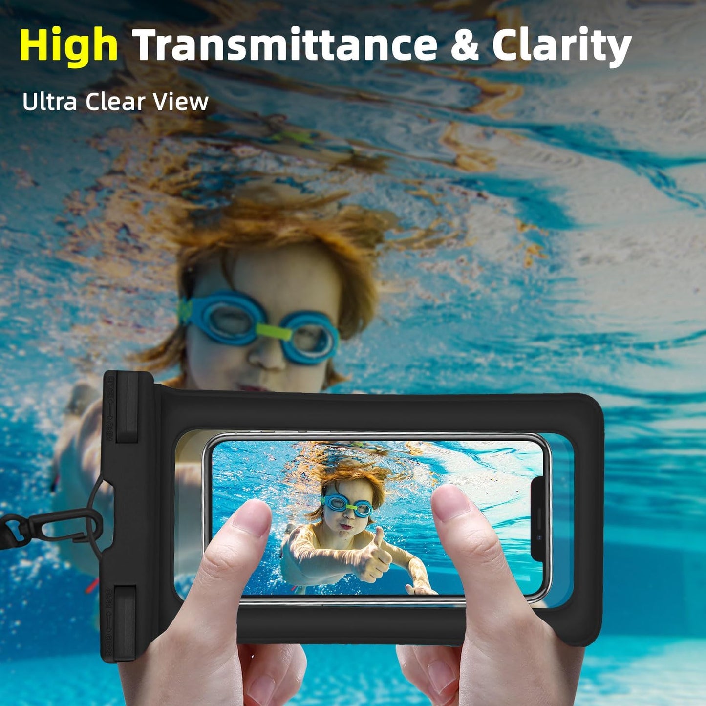 Waterproof Phone Pouch | IPX8 Waterproof Cell Phone Case | Universal Dry Bag for All Mobile Phones | Essential for Beach, Water Sports, & Outdoor Activities